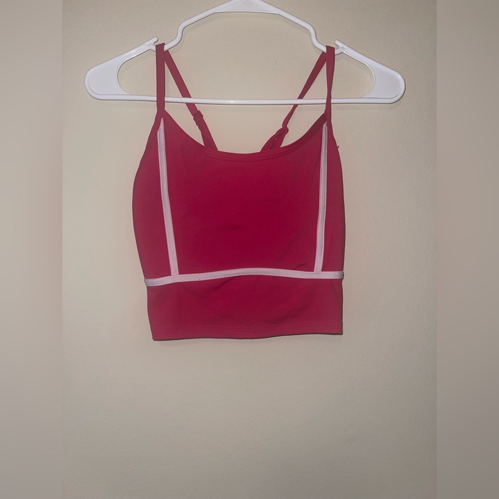 Women's Pink Camisole Top and Pants Workout Set